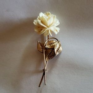 Vintage rose brooch